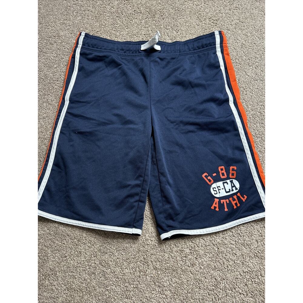 Boy’s Size XXL 14-16 Gap Kids Vintage Navy Blue & Orange Athletic Shorts